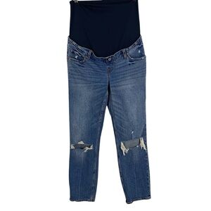 Abercrombie & Fitch Blue Distressed Ankle Jeans